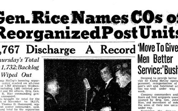 This Month in Fort McCoy History — November