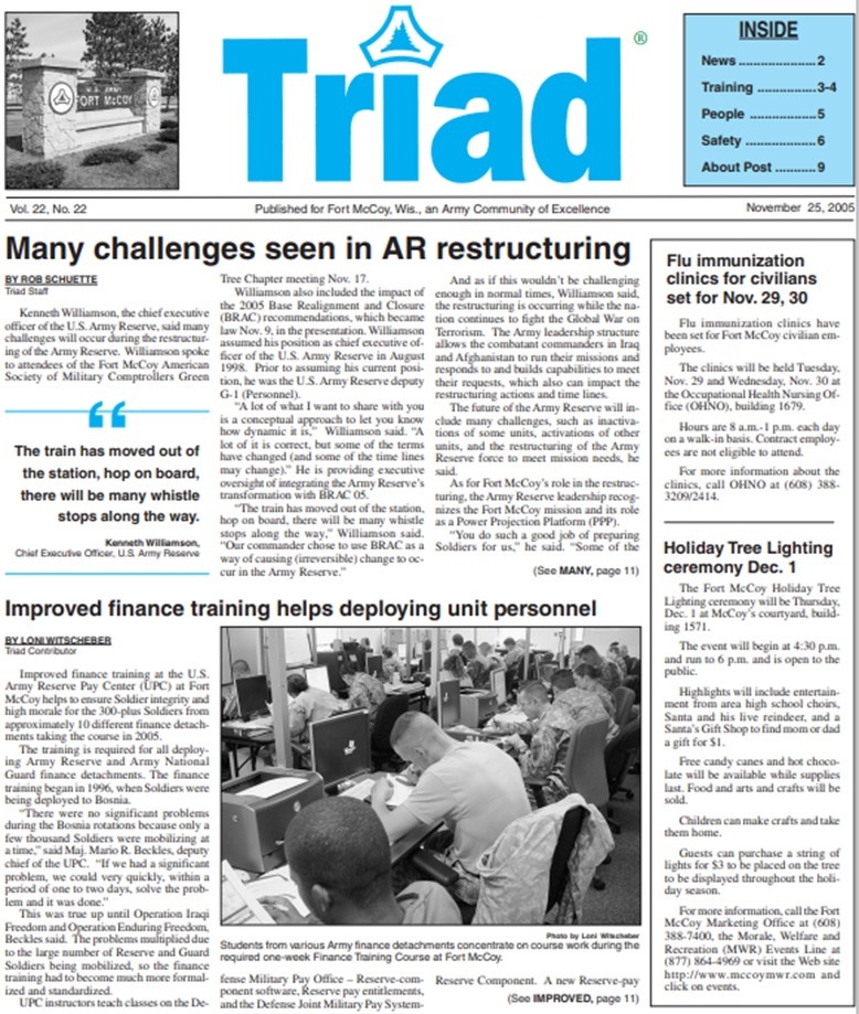 This Month in Fort McCoy History — November