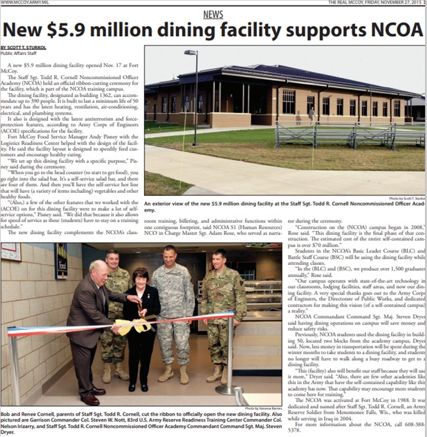 This Month in Fort McCoy History — November