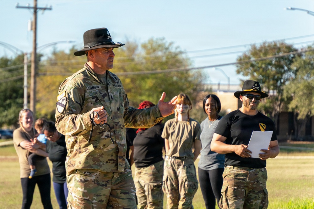 Spouses of the cavalry ride for tradition
