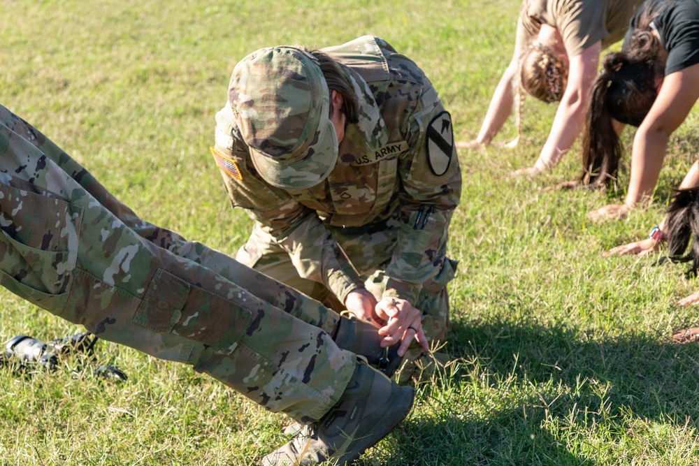 Spouses of the cavalry ride for tradition