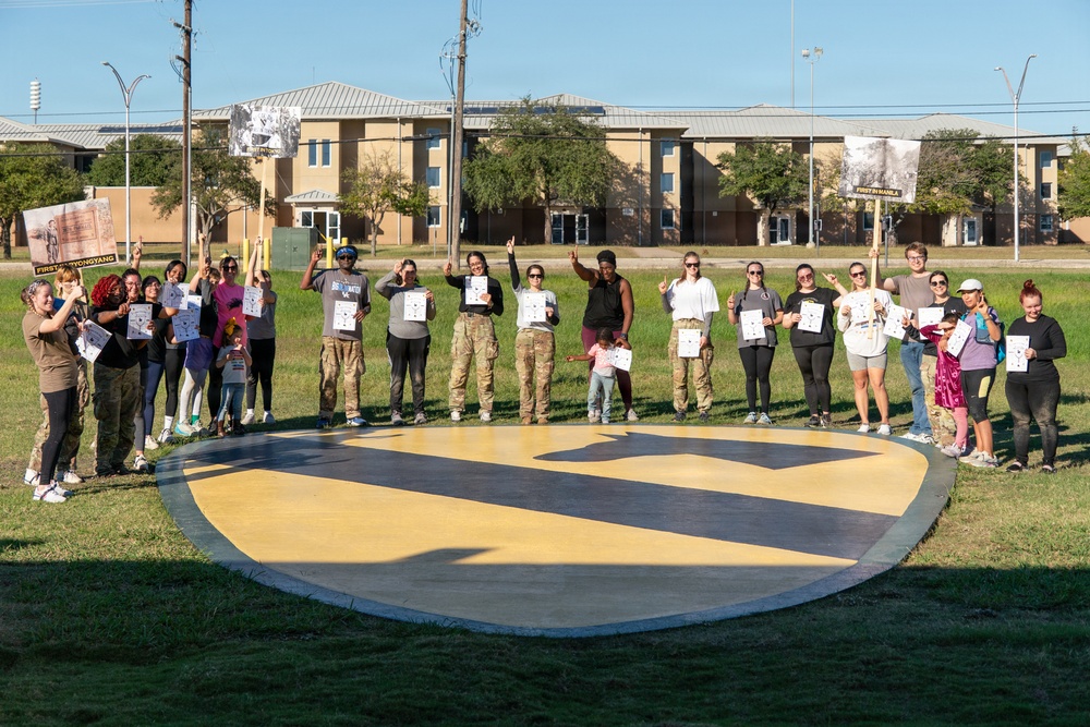 Spouses of the cavalry ride for tradition