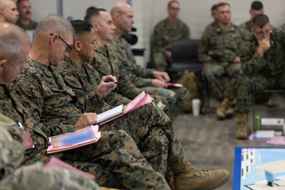 I Marine Expeditionary Force holds Steel Knight Rehearsal of Concept brief
