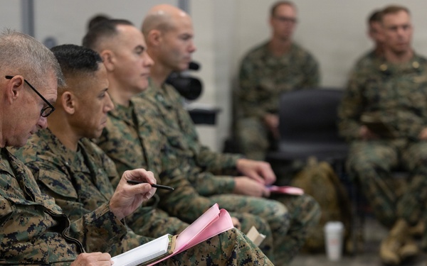 I Marine Expeditionary Force holds Steel Knight Rehearsal of Concept brief