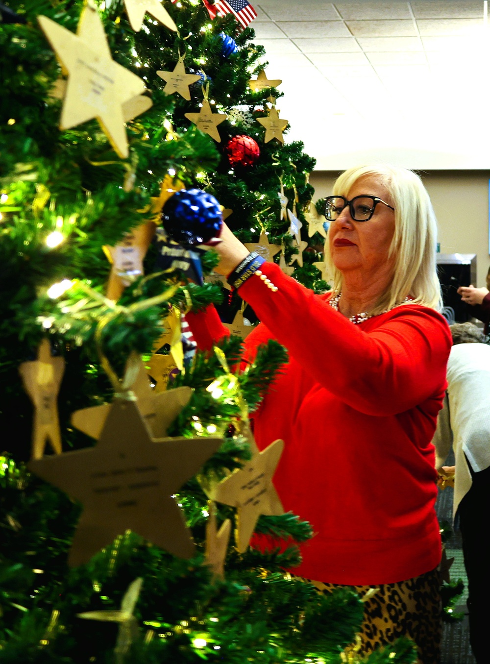 Illinois National Guard Joins American Gold Star Families in Holiday Tree Lighting in Bloomington