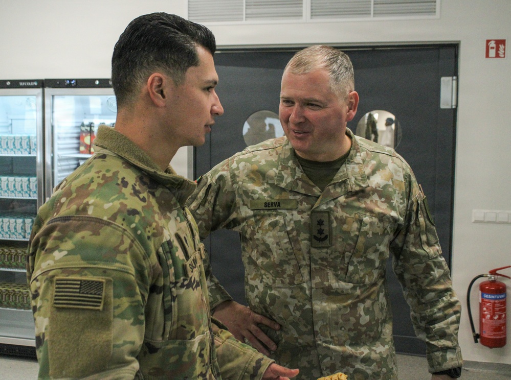 Soldiers Enjoy Thanksgiving Meal in New Lithuanian Dining Facility