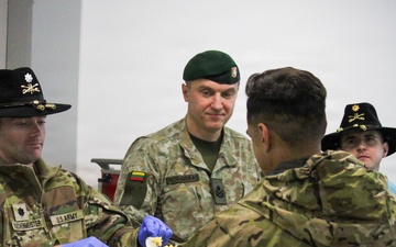 Soldiers Enjoy Thanksgiving Meal in New Lithuanian Dining Facility