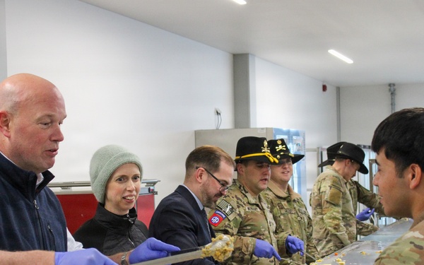 U.S. NATO Ambassador and Lithuanian Ambassador Serve Meals to Troops