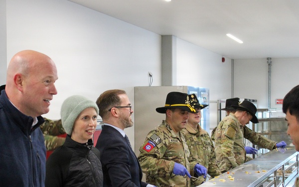U.S. NATO Ambassador and Lithuanian Ambassador Serve Meals to Troops