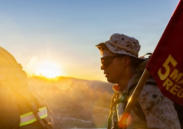 Headquarters Company, 5th Marines participate in conditioning hike