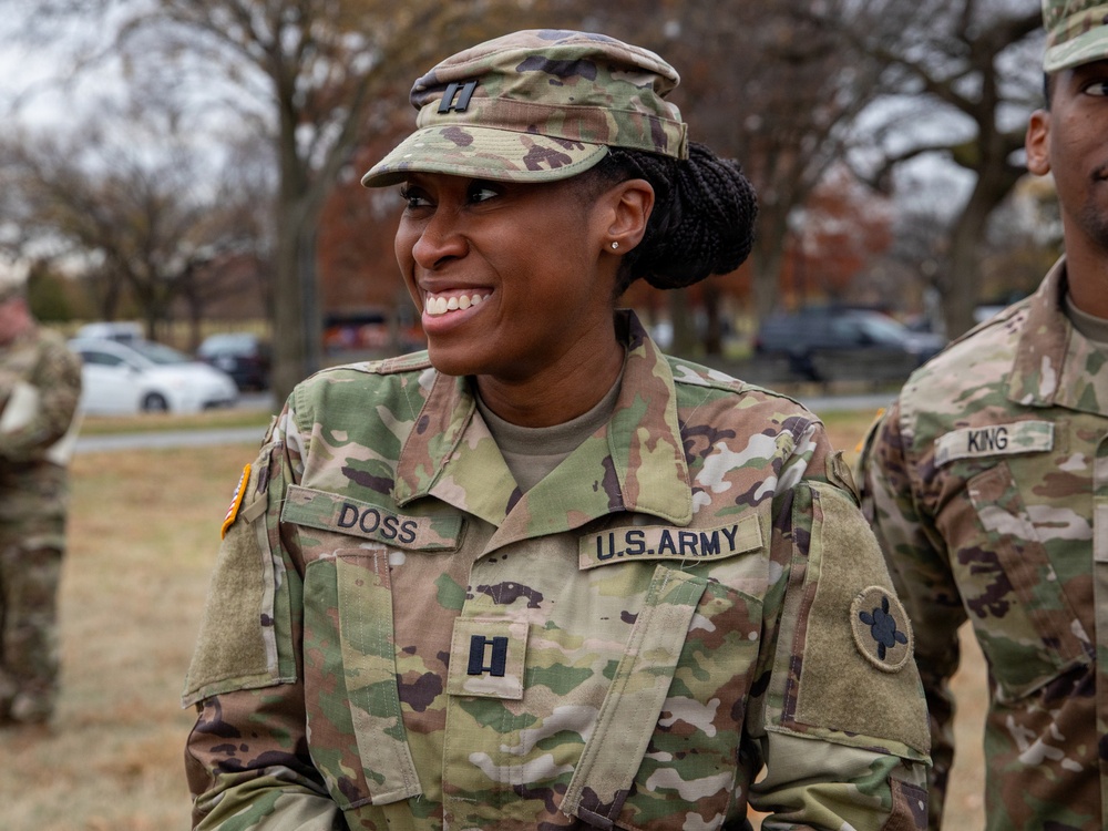 A Mississippi National Guard Soldier smiles in Washington, D.C.