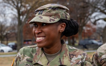 A Mississippi National Guard Soldier smiles in Washington, D.C.