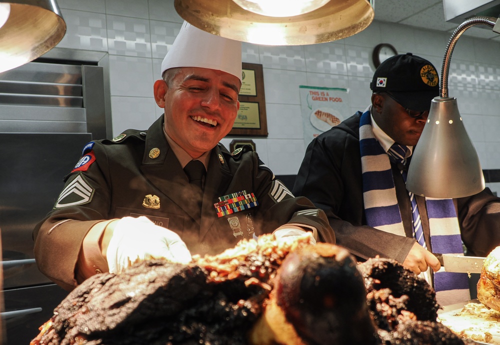 U.S. Army Soldiers Celebrate Thanksgiving at Camp Casey, South Korea