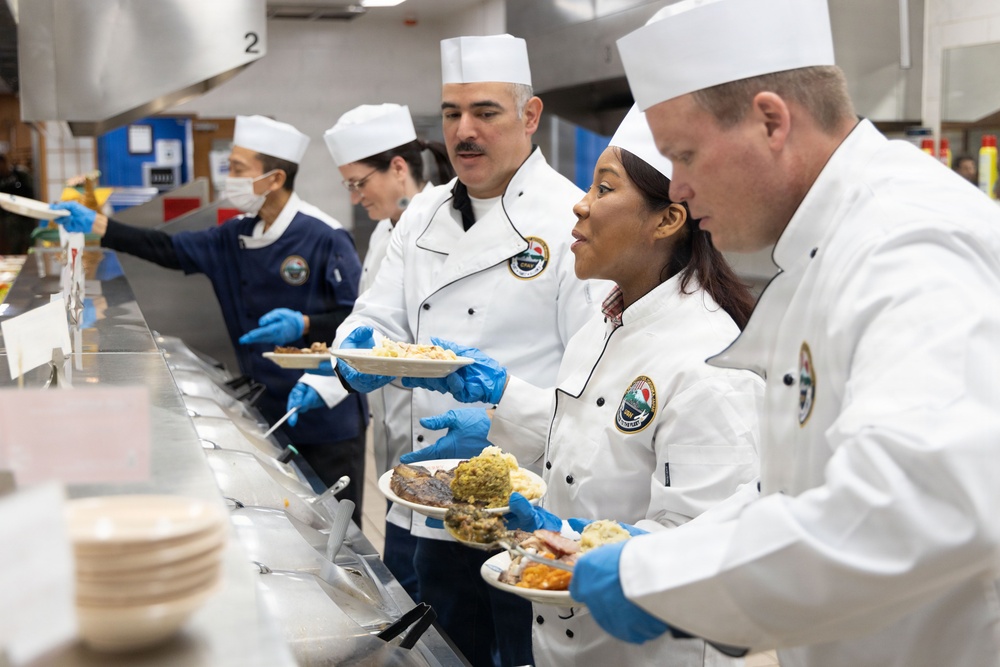 CFAY Commodore Matthew C. Perry General Mess hosts Thanksgiving Meal