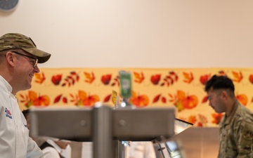 379th AEW Leadership Serves Thanksgiving Meal