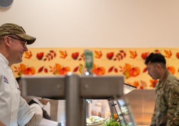 379th AEW Leadership Serves Thanksgiving Meal
