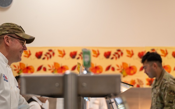 379th AEW Leadership Serves Thanksgiving Meal
