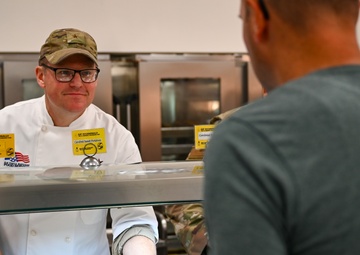 379th AEW Leadership Serves Thanksgiving Meal