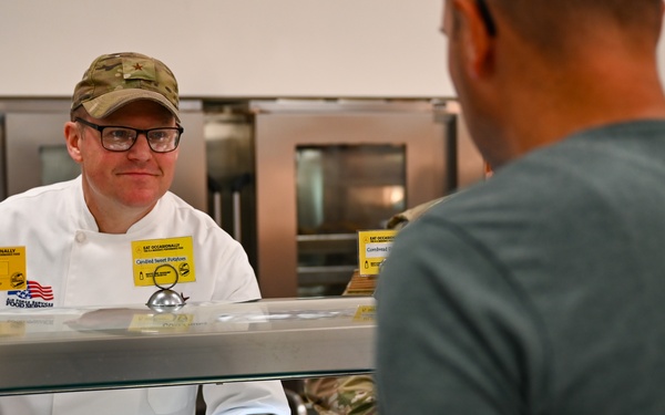 379th AEW Leadership Serves Thanksgiving Meal