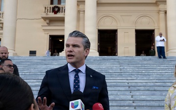 SW Pete Hegseth Speaks to Press in the Dominican Republic