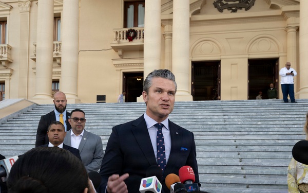 SW Pete Hegseth Speaks to Media in the Dominican Republic