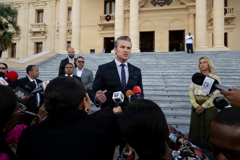 SW Pete Hegseth Speaks to Media in the Dominican Republic