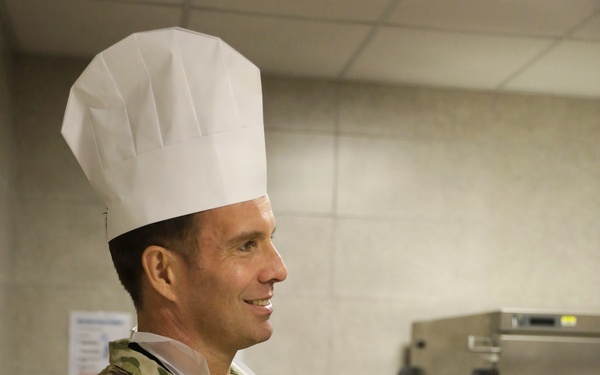 Soldiers are served Thanksgiving dinner at Camp Arifjan, Kuwait