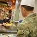 Soldiers are served Thanksgiving dinner at Camp Arifjan, Kuwait