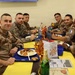 Soldiers are served Thanksgiving dinner at Camp Arifjan, Kuwait