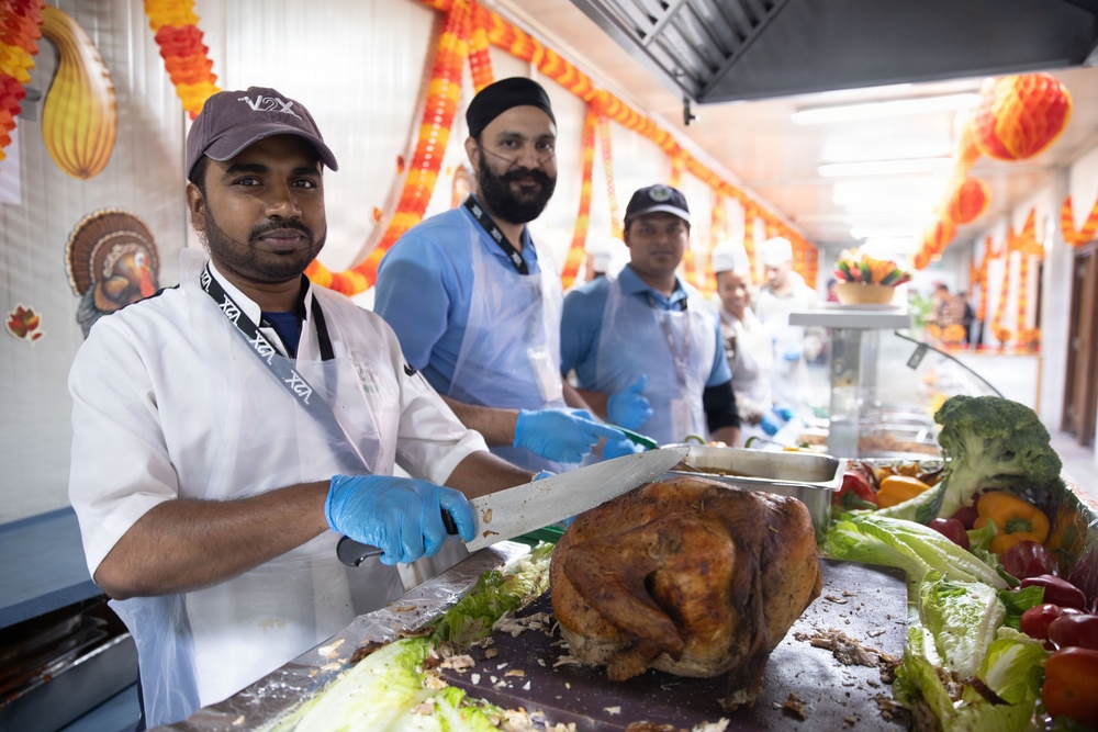 Coalition forces Soldiers Celebrate Thanksgiving at LSA Danger in Erbil, Iraq