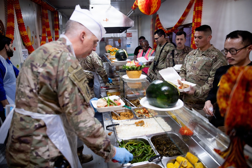 Coalition forces Soldiers Celebrate Thanksgiving at LSA Danger in Erbil, Iraq