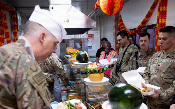 Coalition forces Soldiers Celebrate Thanksgiving at LSA Danger in Erbil, Iraq