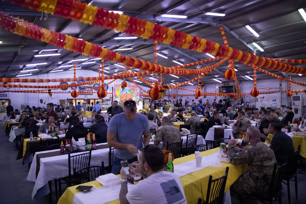 Coalition forces Soldiers Celebrate Thanksgiving at LSA Danger in Erbil, Iraq