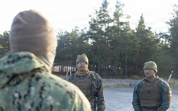 U.S. Marines, Sailors set up a forward arming and refueling point supporting Finnish Defense Forces