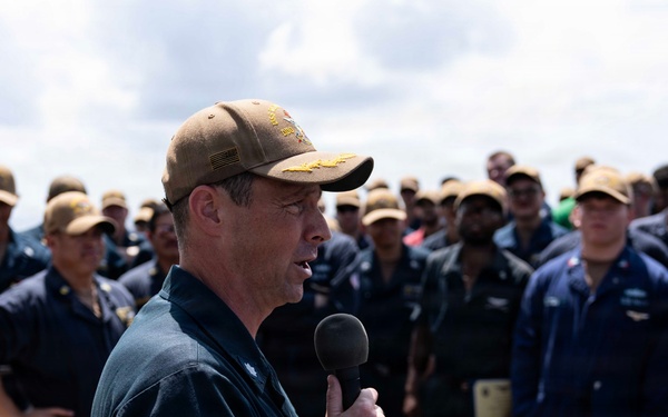 Wayne E. Meyer Conducts All-Hands Call