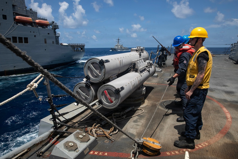 Wayne E. Meyer Conducts a Replenishment-at-Sea