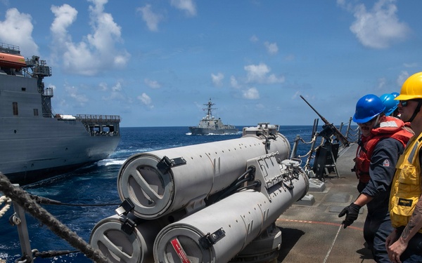 Wayne E. Meyer Conducts a Replenishment-at-Sea