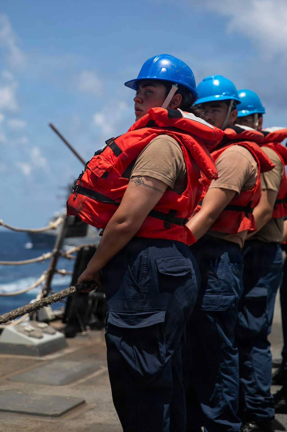 Wayne E. Meyer Conducts a Replenishment-at-Sea