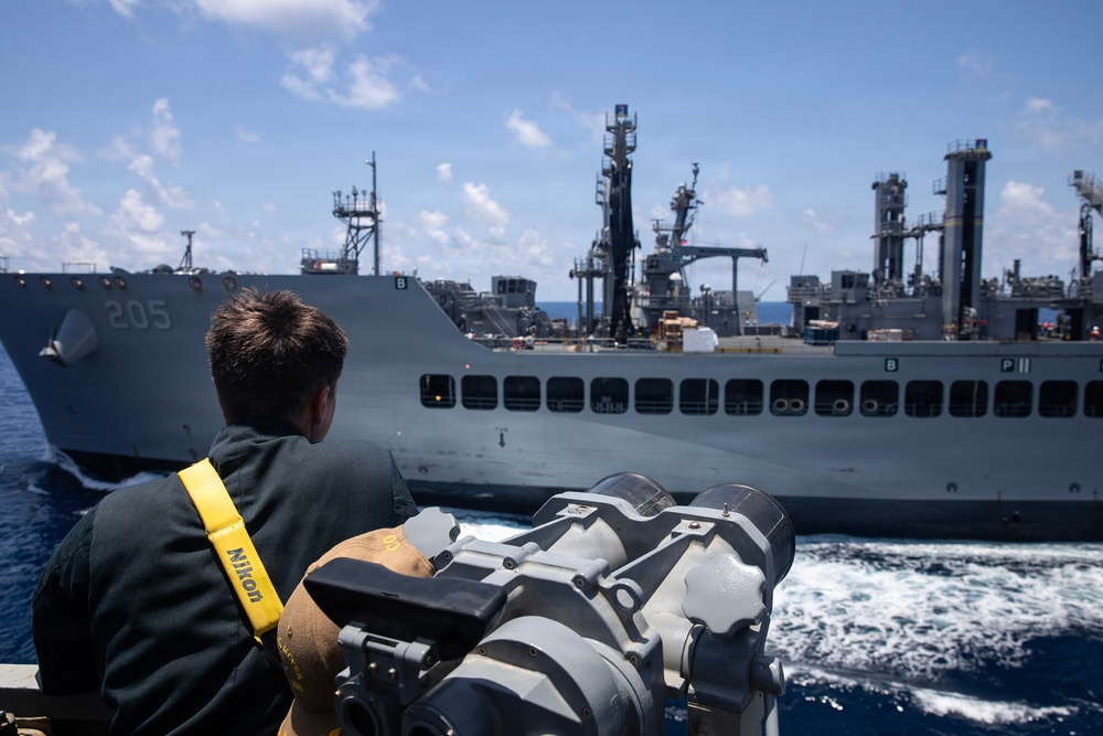 Wayne E. Meyer Conducts a Replenishment-at-Sea