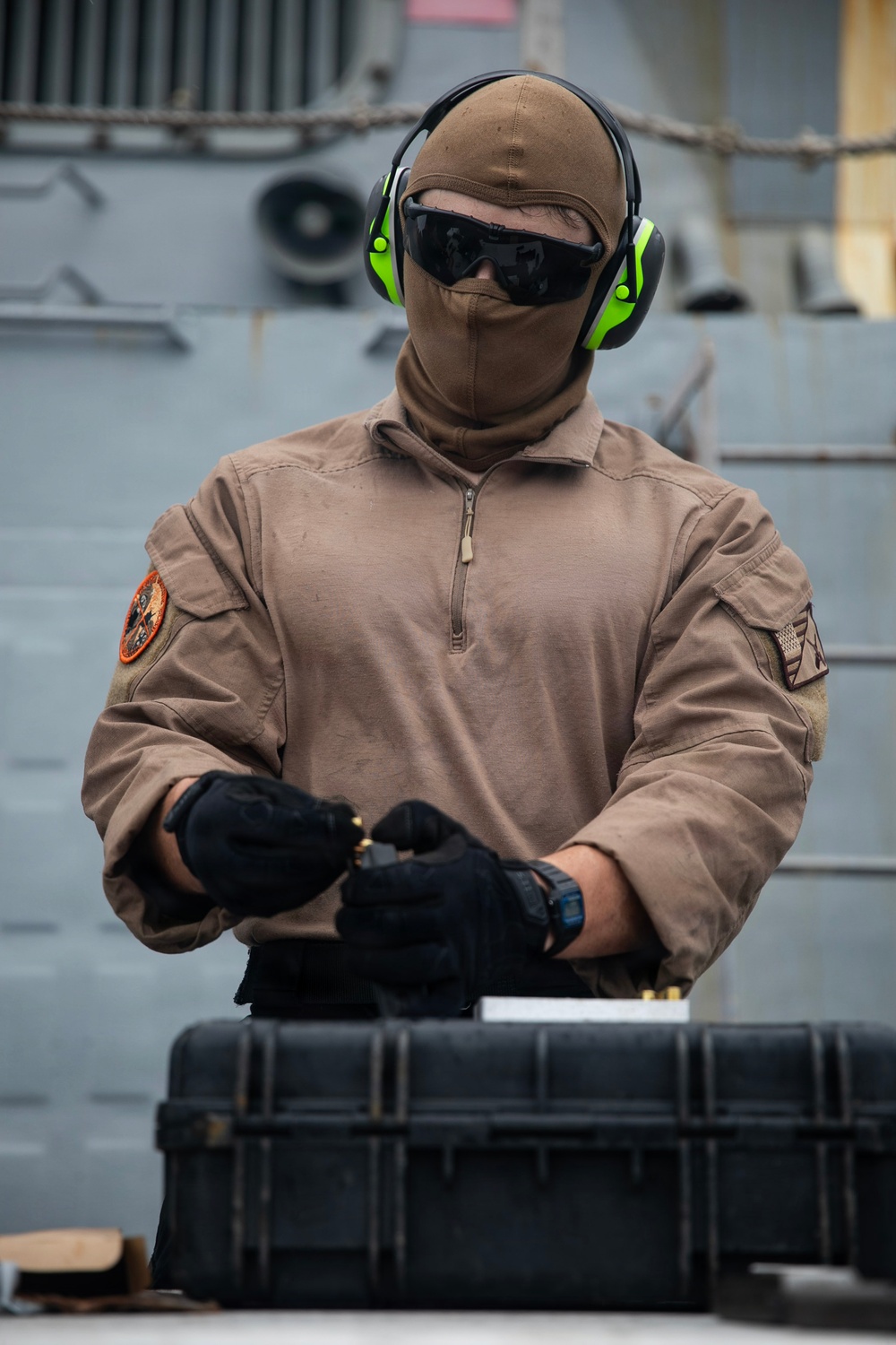 Wayne E. Meyer Conducts Small Arms Gun Shoot