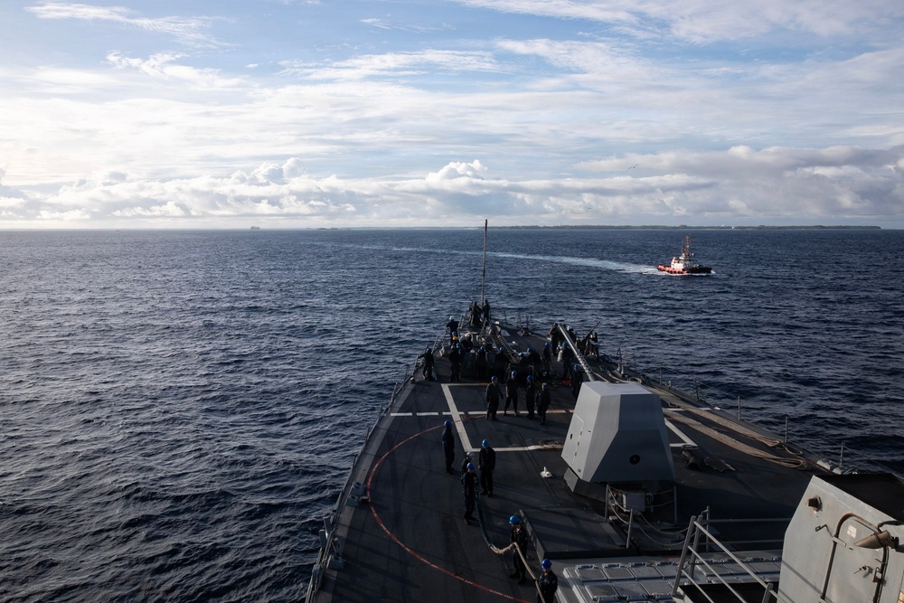 Wayne E. Meyer Enters Diego Garcia, BIOT