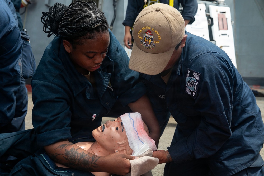 Wayne E. Meyer Conducts Medical Training