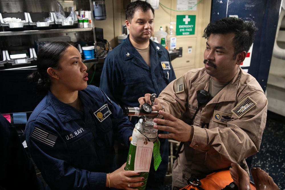 Wayne E. Meyer Conducts Medical Training
