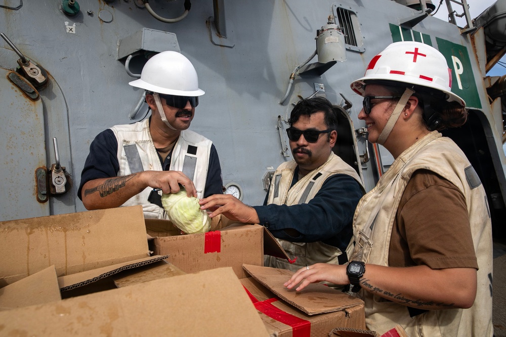 Wayne E. Meyer Conducts Replenishment-at-Sea