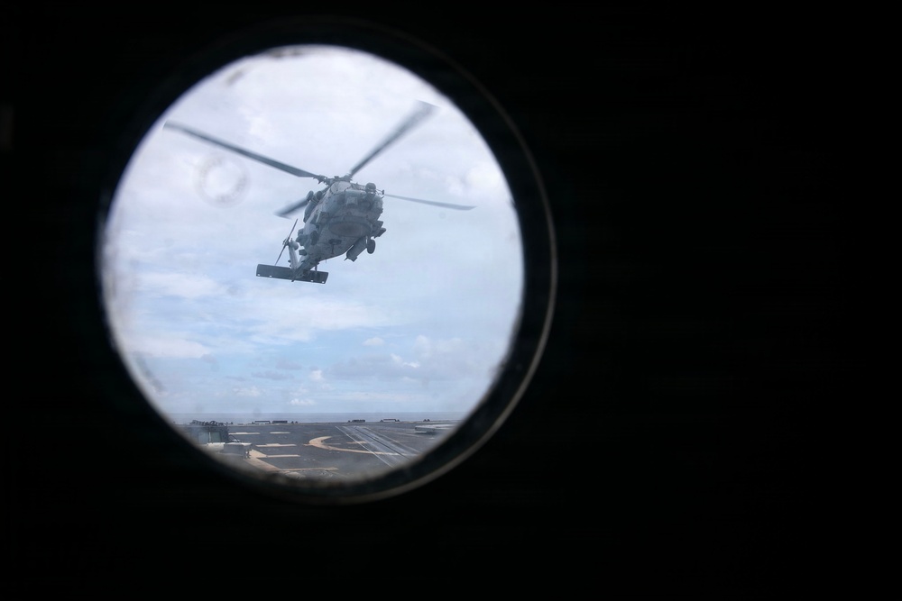 Wayne E. Meyer Conducts Flight Operations