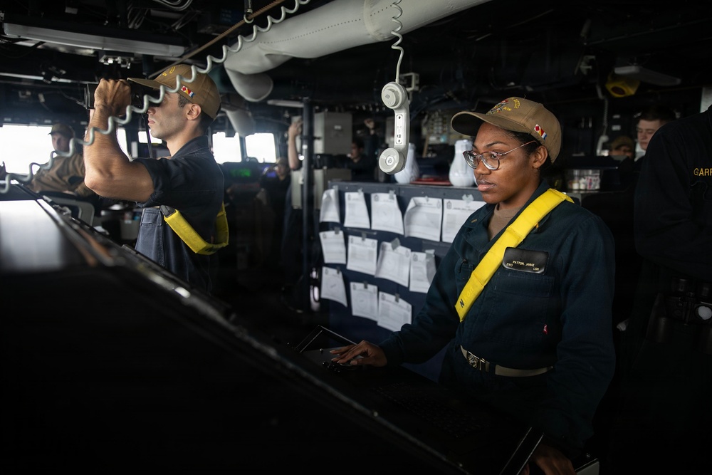 Wayne E. Meyer Transits the Strait of Malacca