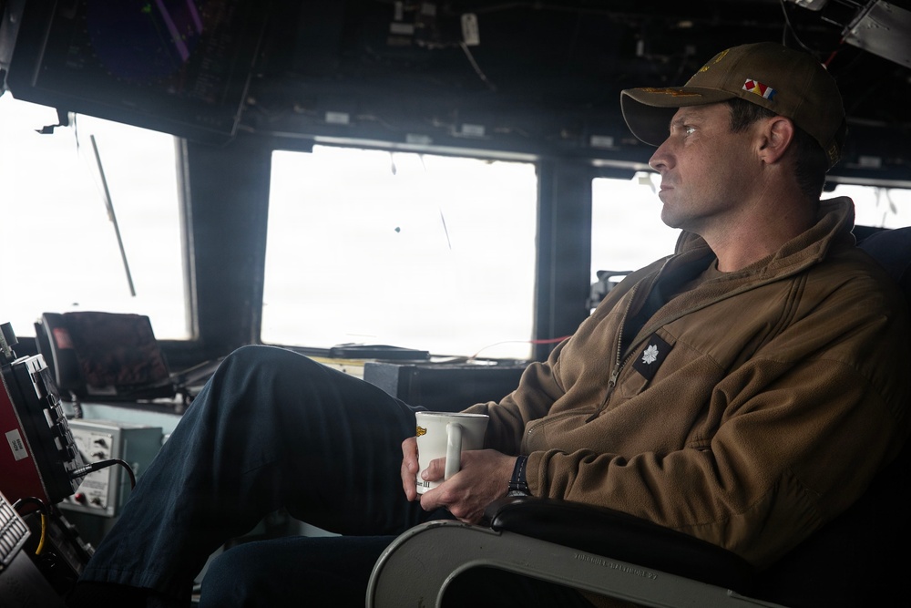 Wayne E. Meyer Transits the Strait of Malacca