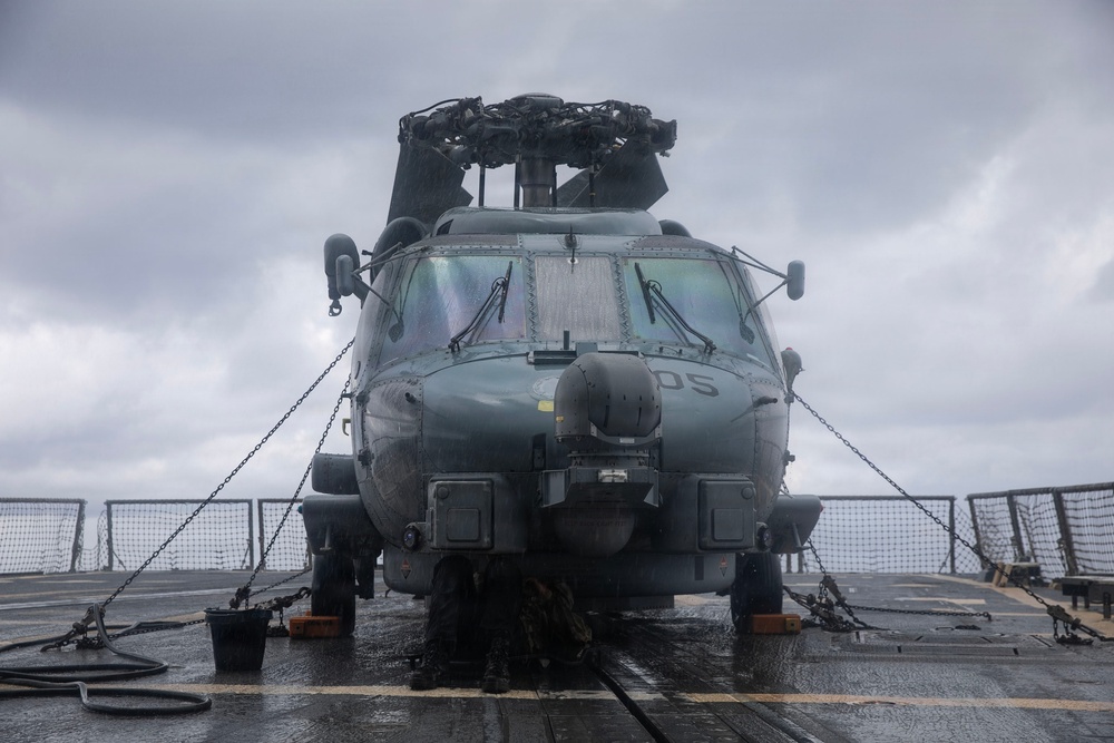 HSM 73 Conducts Aircraft Maintenance and Cleaning