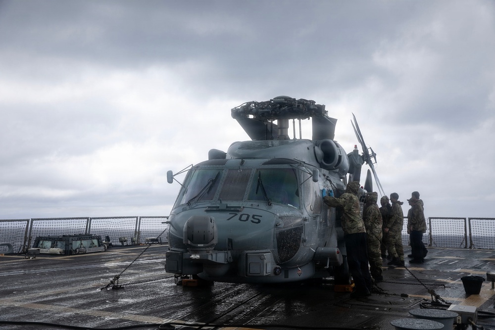 HSM 73 Conducts Aircraft Maintenance and Cleaning