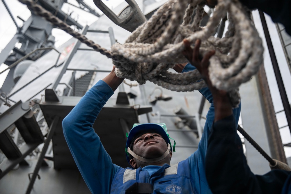 Wayne E. Meyer Conducts Replenishment-at-Sea